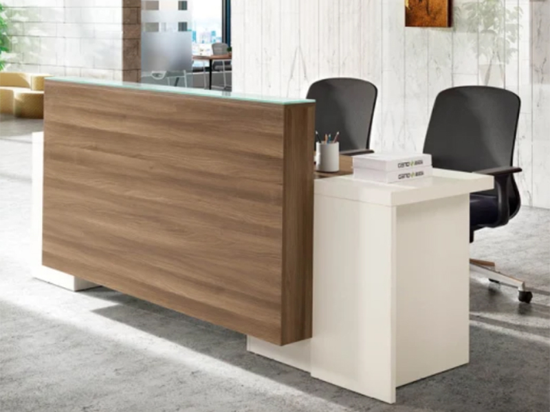 Latest Design Wooden Modern Front Desk Office Reception Desk Office